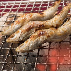 滋賀県の琵琶湖固有魚である貴重な「本モロコ」を炭火で炙ります