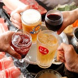 ビール、ワイン、ソフトドリンクなど、多彩なラインナップを取り揃え！