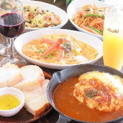 ケーキ＆カフェダイニング～ボナボン～Bon’n’Bon_【4480円】【飲み放題付】【カニ＆若鶏のﾊﾟｽﾀ】【ﾁｰｽﾞﾌｫﾝﾃﾞｭ】【鶏の唐揚げ】がっつり満喫ﾌﾟﾗﾝ【ﾃﾞｻﾞｰﾄ付】