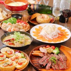 ケーキ＆カフェダイニング～ボナボン～Bon’n’Bon_【4480円】【飲み放題付】裏メニュー【牛肉のｱｿｰﾄ】＆人気【チーズフォンデュ】全８品デザート付プラン