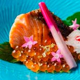 ◆付出しからお食事メニューまで季節味溢れる逸品料理を堪能できる『雪 会席コース』［全7品］