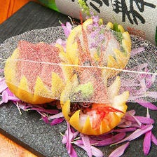 ◆季節食材を用いた彩り鮮やかな日本料理をご満喫できる 2時間飲み放題付『月 会席コース』［全8品］