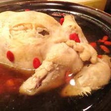 丸鶏の清湯粥仕立て