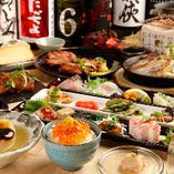 お料理のみコース1,500円～ご用意！お好みの日本酒とどうぞ。