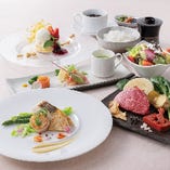 【春のおすすめランチ】海の幸の鉄板焼、牛ステーキ、鉄板で仕上げるデザート等全7品「撫子 -Nadeshiko-」