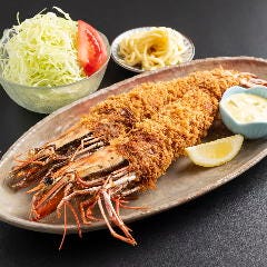 特大エビフライ定食