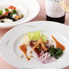 お料理はご予算に合わせてシェフがおつくりいたします。