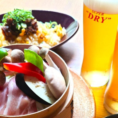 酒とワインと料理 ホリデー食堂_【おすすめコース★5,500円】2H飲放題付!季節の総菜4種・刺盛4種・せいろ蒸し等