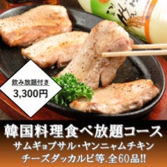食べ飲み放題の店 和気あいあい 横浜西口店_【韓国料理食べ放題】サムギョプサル・チーズダッカルビ等(60品)★飲み放題付3300円