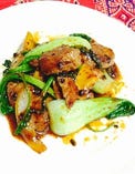 ラムとチンゲン菜の豆豉炒め