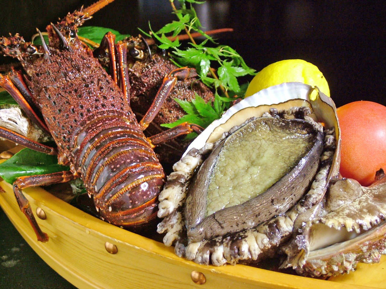 はる好し庭極上 伊勢海老 アワビ刺し盛りと旬の魚料理と豪華肉料理の上級コースの詳細 海鮮居酒屋 はる好し庭 西中洲 春吉 居酒屋 ぐるなび