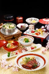 毎月変わる旬の食材を使った京懐石