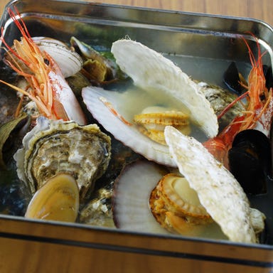 朝市 炉端 五聚富_海鮮がんがん焼き