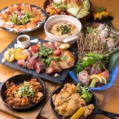 獲れたて直送お造り盛り・イチボステーキなど全9品◎【肉魚コース】★2時間飲み放題付★4980円&rArr;3980円