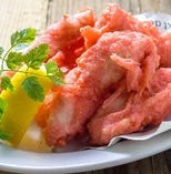 鶏ササミ肉のピンク揚げ