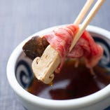 【秋季限定】松茸と特選黒毛和牛しゃぶしゃぶ 又は すきやきコース