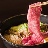 【90分飲み放題付】【最高級牛肉を】牛鍋コース 5500円（飲み放題/7,000円）