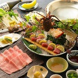 【90分飲み放題付】【伊勢海老と牛鍋】伊勢海老コース 7,500円（飲み放題/9,000円）