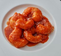 殻むき大海老のチリソース