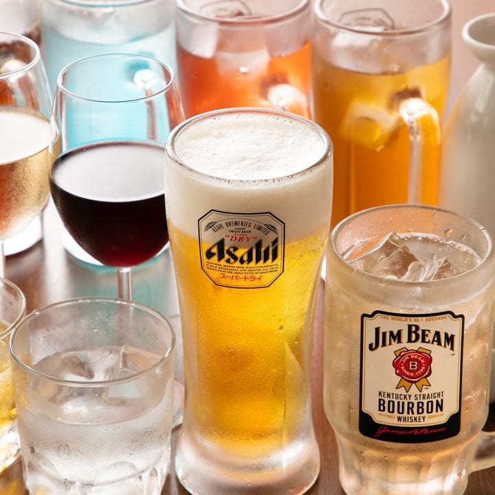 ビールやウイスキー、サワー・果実酒など定番の人気ドリンク多数