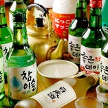 マッコリカクテル、チャミスル果実フレーバーなど豊富な韓国酒