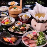 窓際席確約【今月の京料理】名物ゆば桶と旬味を味わう「松柏（しょうはく）」地上11階の夜景と共に