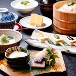 ◆土日祝【季節の京ごのみ】名物ゆば桶付「みやこ」汲み上げゆば、豆乳入り茶碗蒸しなど気軽なミニコース