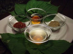 全ての料理がえごまの葉又は粉又は油入り！