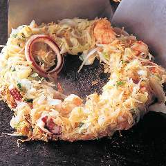 魚介の出汁が引き立てる！海の日もんじゃ　海老/タコ/カキ/帆立