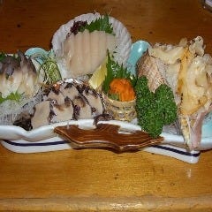 活貝5点盛り合わせ（活つぶ・活ほたて・活ほっき・活あわび・海水うに）