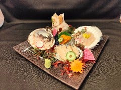 活貝5点盛り合わせ（活つぶ・活ほたて・活ほっき・活あわび・海水うに）