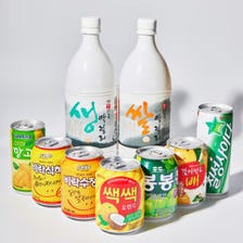 韓国産マッコリと韓国産ジュース