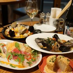 サカナバルのコースは新鮮な魚介たっぷり