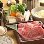 松阪牛のすき焼き定食