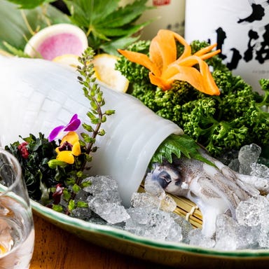 蔵元の酒と直送の魚 さかまる 田町グランパーク店_旬のイカ姿造り刺身