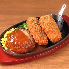 ハンバーグ＆バル Tokyo Juicy Grill ヨドバシAkiba店_ハンバーグ＆カニクリームコロッケ
