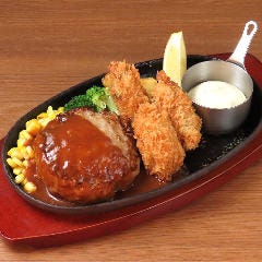 ハンバーグ＆バル Tokyo Juicy Grill ヨドバシAkiba店_ハンバーグ＆カキフライ