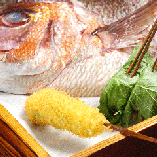 新鮮魚介×串揚げの創作串
見た目も楽しく、美しく。