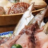 〈産直鮮魚〉
明石の昼網で仕入れる旬の鮮魚を多彩な料理で