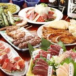肉料理たっぷりの肉三昧コース4,000円（税抜）