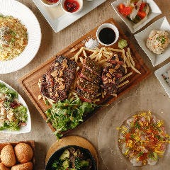 ＤＥＮ 表参道_《錦秋の宴会特盛プラン》カルパッチョや牛肉盛合せにガーリックライス付き全7品【3時間飲み放題付き】