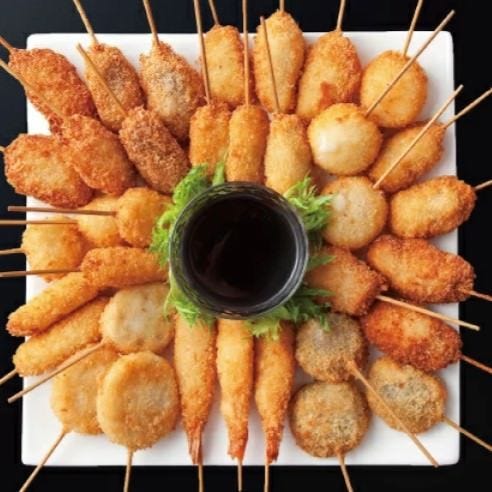 たまらん屋新宿店の全20種類以上串カツ食べ放題コース