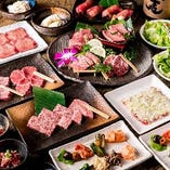 【コース】
厳選肉を楽しめるコース4,500円(税抜)～ご用意