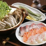 その季節の旬の魚を新鮮野菜と共に召しあがっていただく『旬の魚の蒸し鍋』