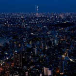 お部屋によって様々な角度から東京の夜景をお楽しみいただけます