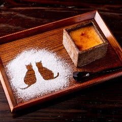 盛り付けが可愛らしいデザートはその日のおすすめをお出しします