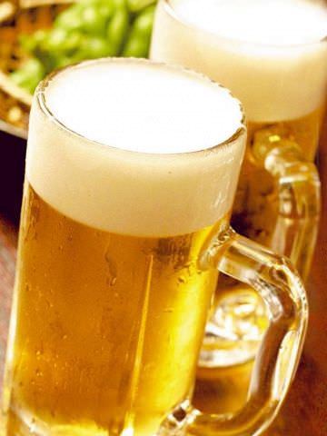 アサヒスーパードライ！美味しいビールとお食事を楽しめる。