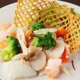 三種海鮮とお野菜の炒め