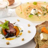 【*｡　ランチDコース　6000円　｡*ﾟ】～肉料理と魚料理がどちらも楽しめる贅沢コース～