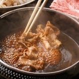 月曜～木曜限定【国産牛すき焼き会席】 料理6品+飲み放題100分 8000円(税サ込)◆個室完備